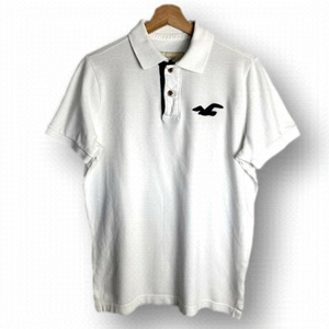 Hollister California Polo White Short-sleeve Chest Logo Large